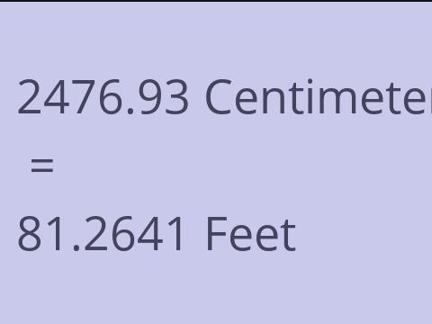 2476.93 CM TO FEET