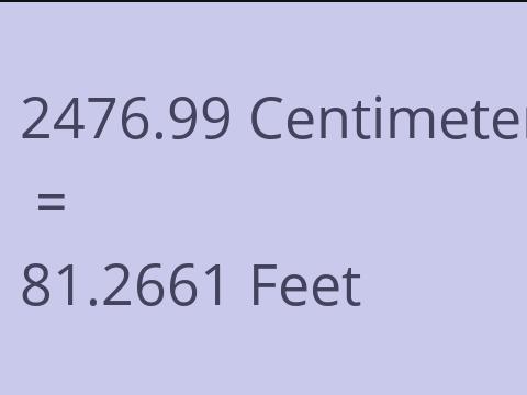 2476.99 CM TO FEET