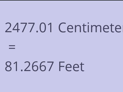 2477.01 CM TO FEET