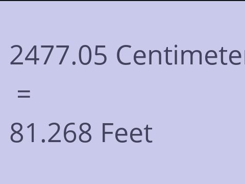 2477.05 CM TO FEET