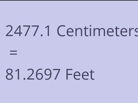 2477.1 CM TO FEET