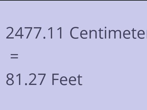 2477.11 CM TO FEET