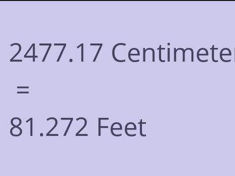2477.17 CM TO FEET