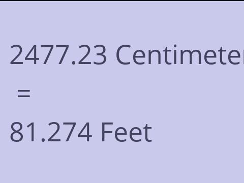 2477.23 CM TO FEET