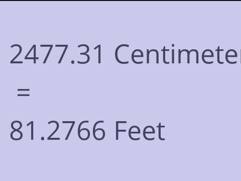 2477.31 CM TO FEET