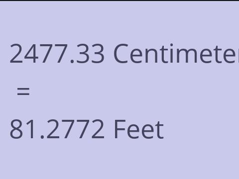 2477.33 CM TO FEET