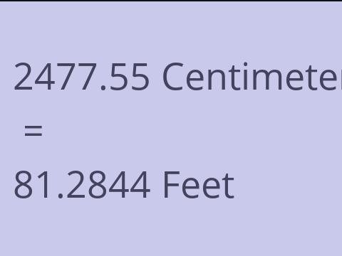 2477.55 CM TO FEET