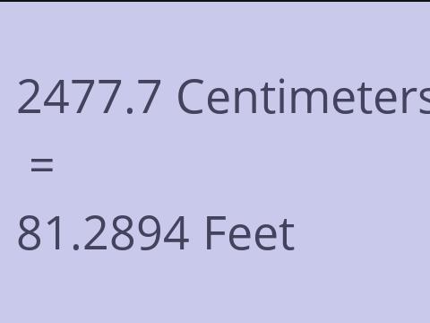 2477.7 CM TO FEET