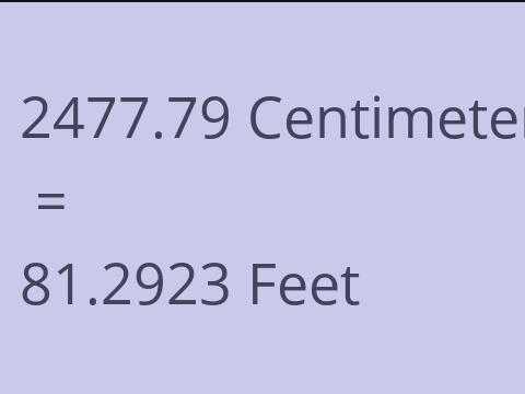 2477.79 CM TO FEET