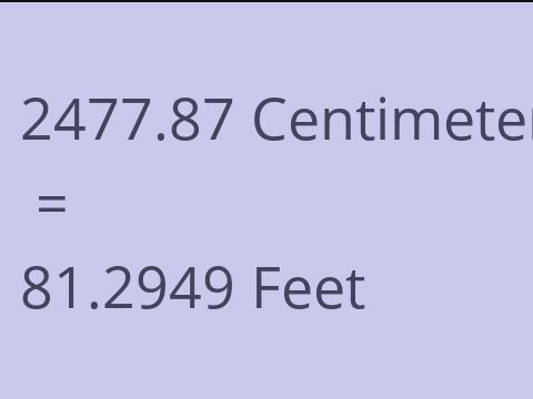 2477.87 CM TO FEET