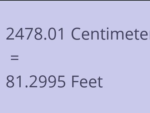 2478.01 CM TO FEET