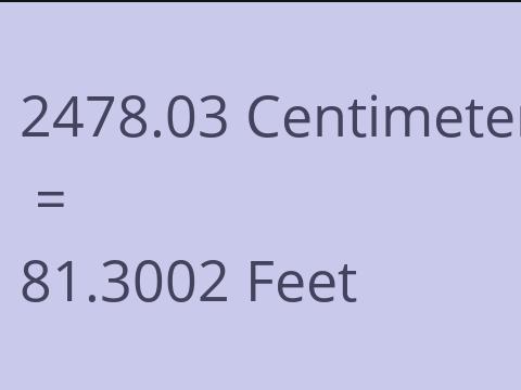 2478.03 CM TO FEET