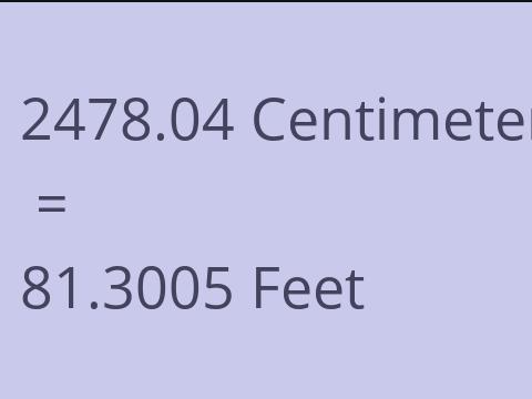 2478.04 CM TO FEET