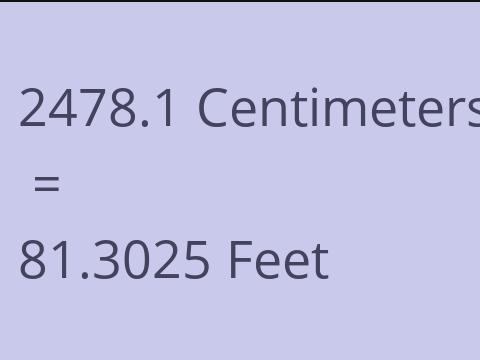 2478.1 CM TO FEET