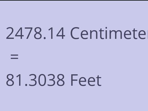 2478.14 CM TO FEET