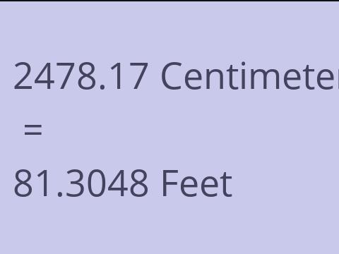 2478.17 CM TO FEET