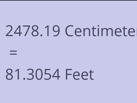 2478.19 CM TO FEET