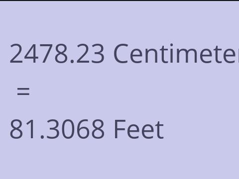 2478.23 CM TO FEET