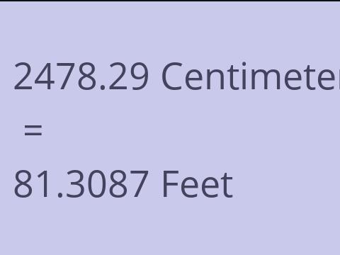 2478.29 CM TO FEET