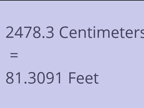 2478.3 CM TO FEET