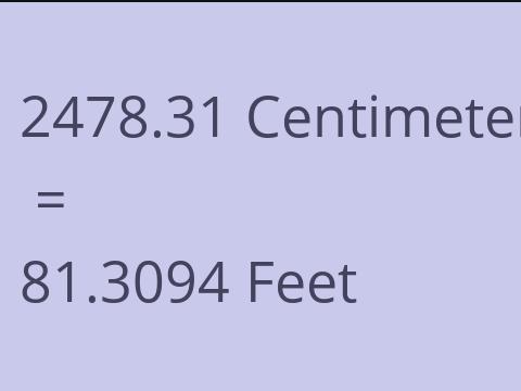 2478.31 CM TO FEET