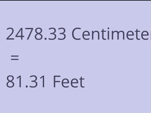 2478.33 CM TO FEET