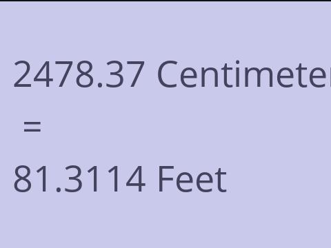 2478.37 CM TO FEET