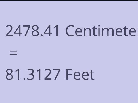 2478.41 CM TO FEET
