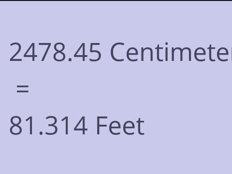 2478.45 CM TO FEET