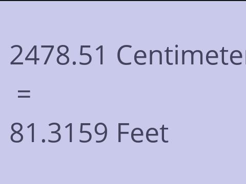 2478.51 CM TO FEET