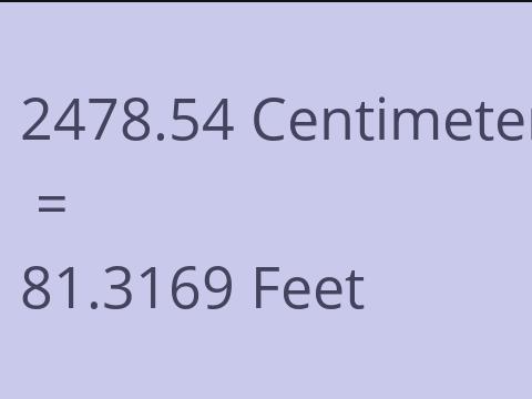2478.54 CM TO FEET