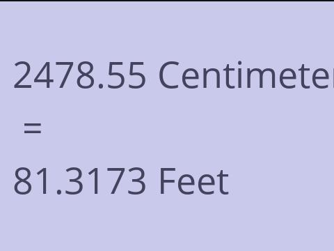2478.55 CM TO FEET
