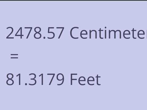 2478.57 CM TO FEET