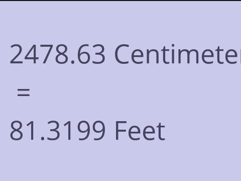 2478.63 CM TO FEET