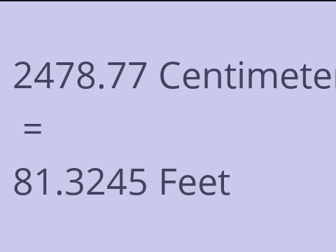 2478.77 CM TO FEET