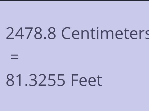 2478.8 CM TO FEET