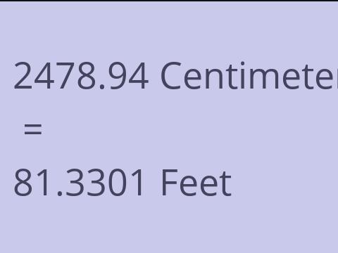2478.94 CM TO FEET