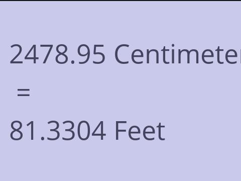 2478.95 CM TO FEET
