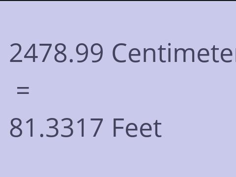 2478.99 CM TO FEET