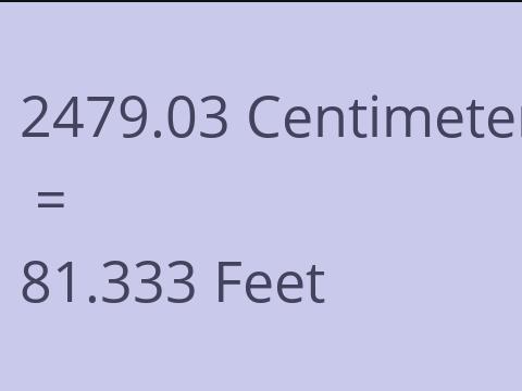 2479.03 CM TO FEET