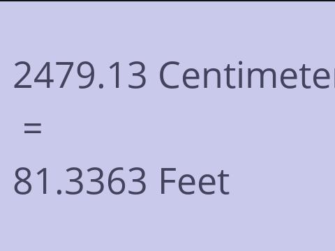 2479.13 CM TO FEET