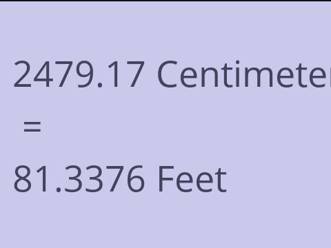 2479.17 CM TO FEET