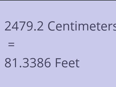 2479.2 CM TO FEET