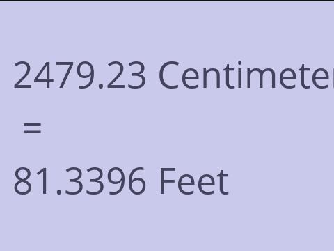 2479.23 CM TO FEET