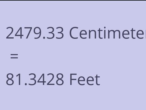 2479.33 CM TO FEET