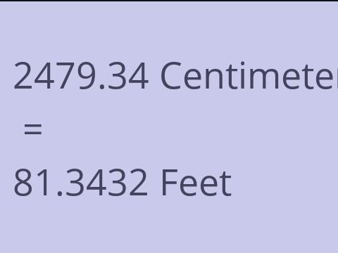 2479.34 CM TO FEET