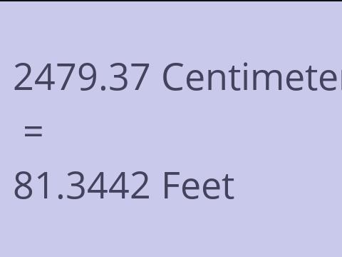 2479.37 CM TO FEET