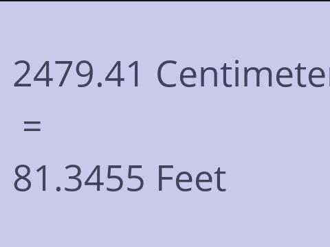 2479.41 CM TO FEET