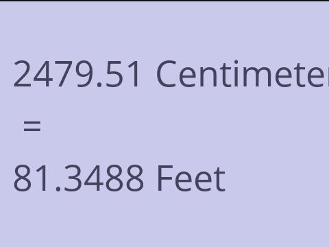 2479.51 CM TO FEET