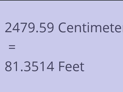 2479.59 CM TO FEET